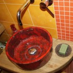 Rustykalna Umywalka Ceramiczna - umywalki nablatowe kolorowe